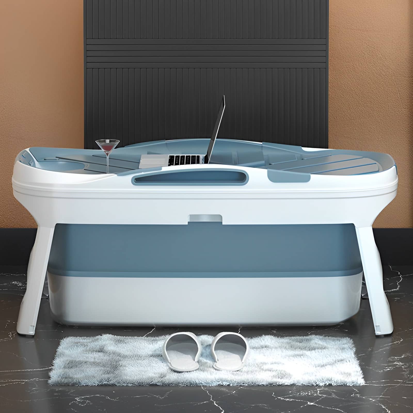a portable bathtub for ice bath