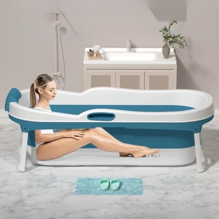 interior view of a transparent folding bathtub